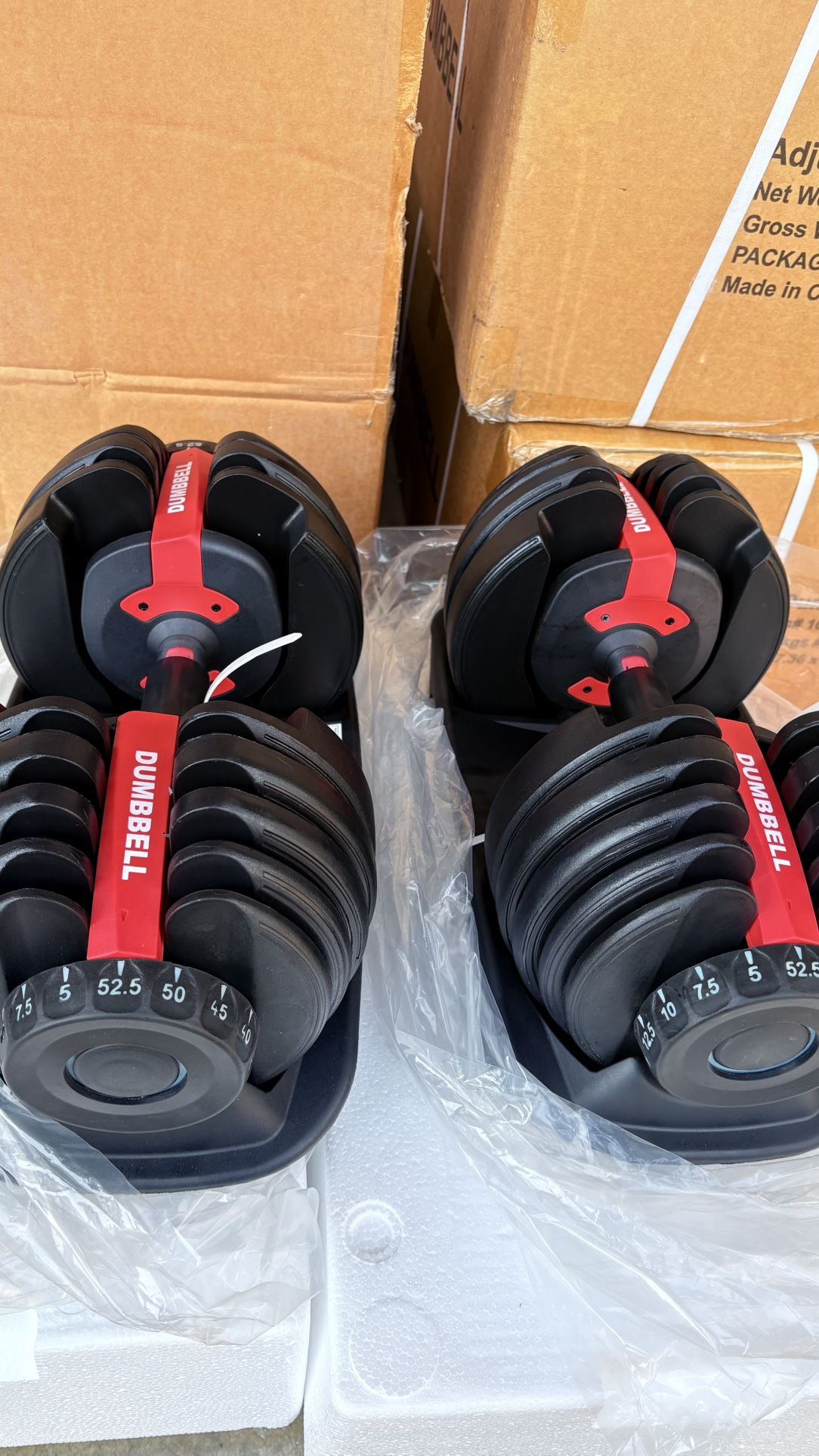 Pair Adjustable Dumbbell Brand New In Solid Boxes Each Dumbbell (5 To 52 5 Lbs) $240 For Both