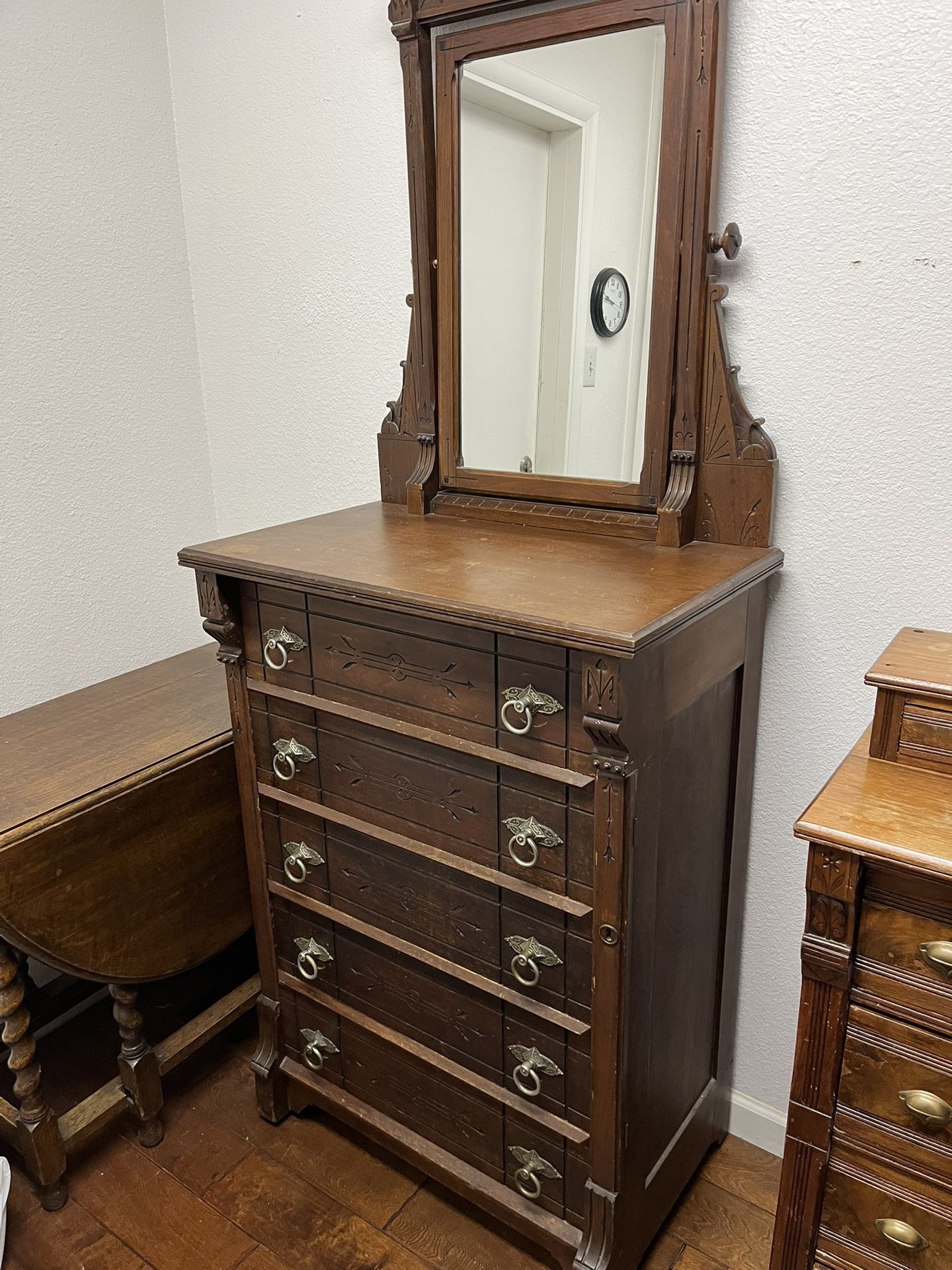 Antique Dresser With Mirror