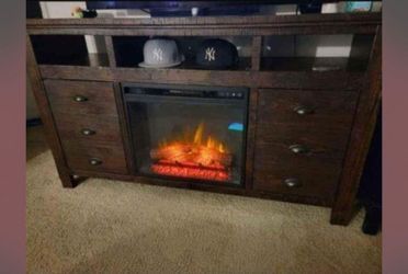 Ashley furniture fire place tv stand