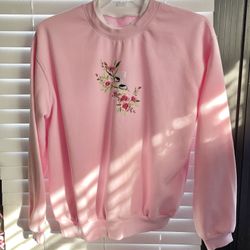 VINTAGE  - Sweatshirt - Long Sleeve - Crew Neck - Beautiful Embroidered Image