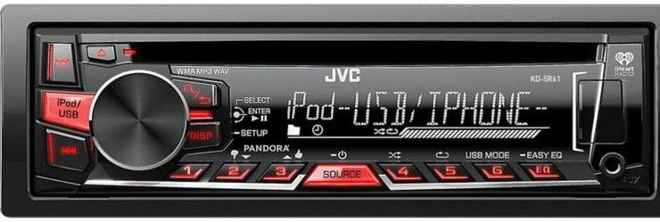JVC KD-SR61 radio stereo USB AUX CD player receiver head unit single din