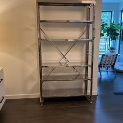 Restoration Hardware Chrome Bookshelf