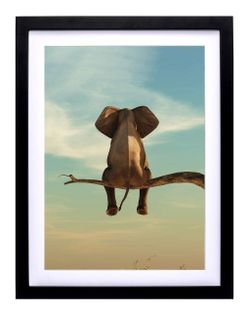 IOOSTAR 16×20 Black Solid Wood Picture Frame with Mat — New