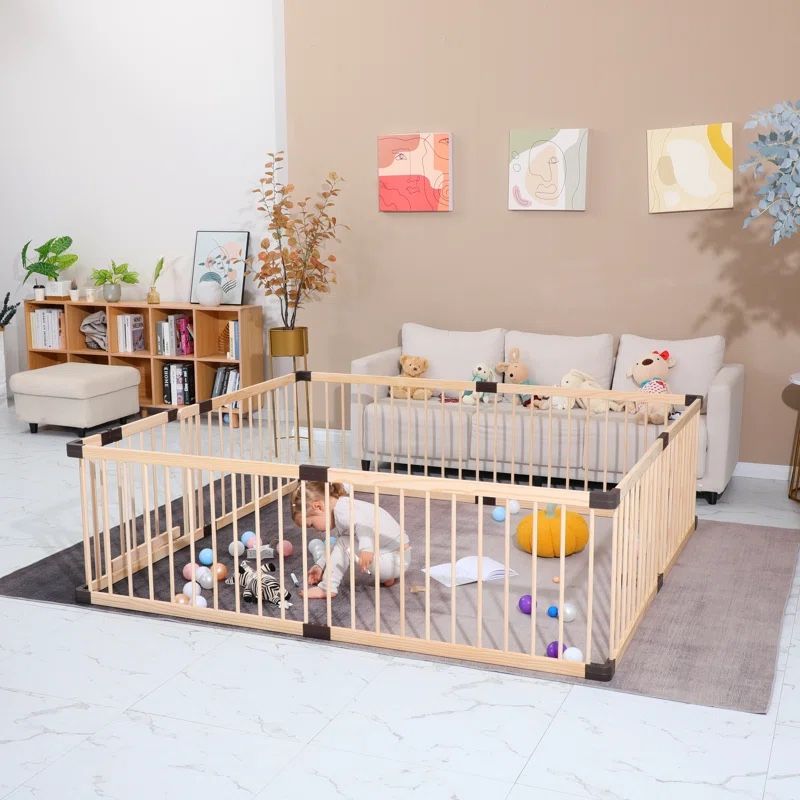 Modular Wood Baby Play Pen