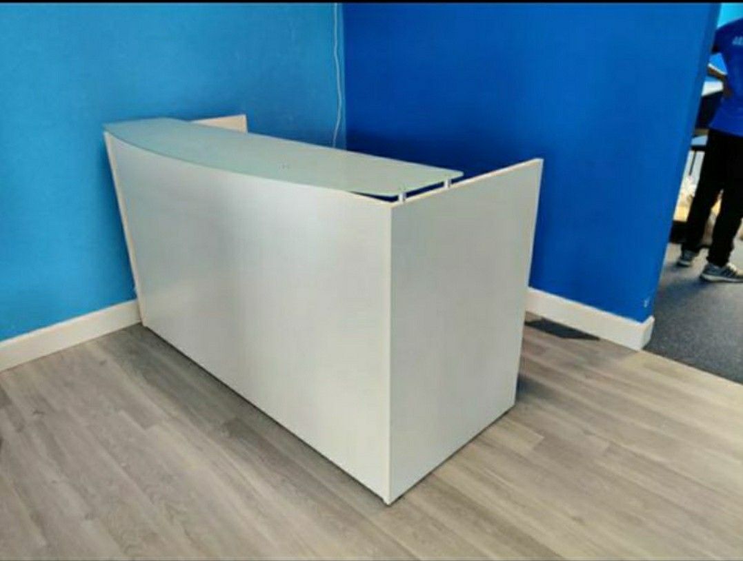 Glass Top Reception Desk