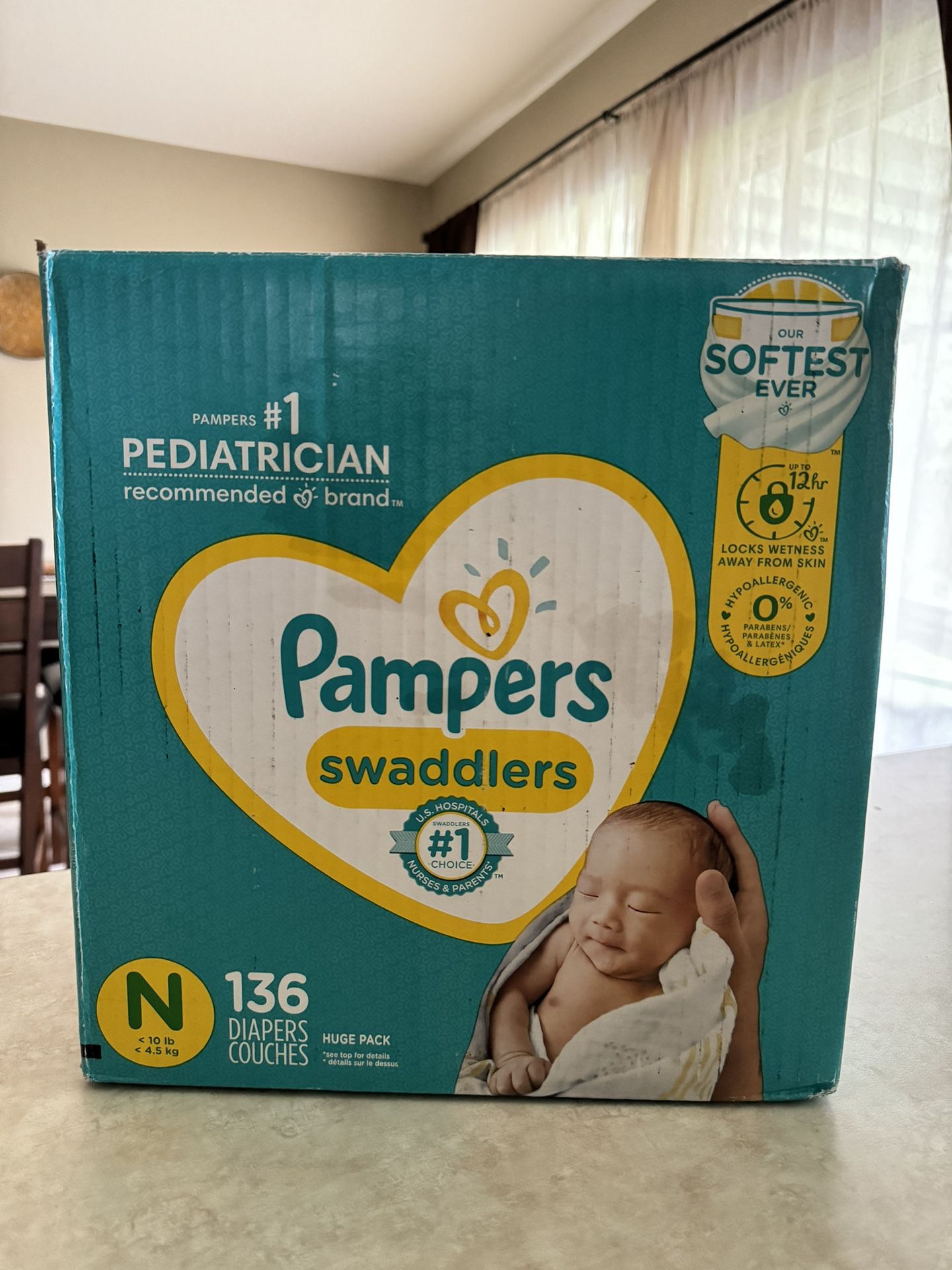 Pampers Swaddlers Newborn 136 Ct