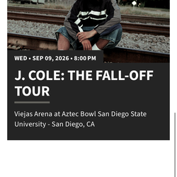 J. Cole The Fall Off Tour in San Diego 9/9/26