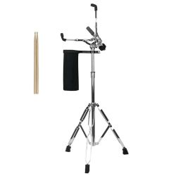 Snare Drum Stand, Snare Stand with Drumstick Holder and a Pair of 5A Drum Sticks Fit for 8 to 15 Inch Snare Drum and Practice Pad, Adjustable Height 2