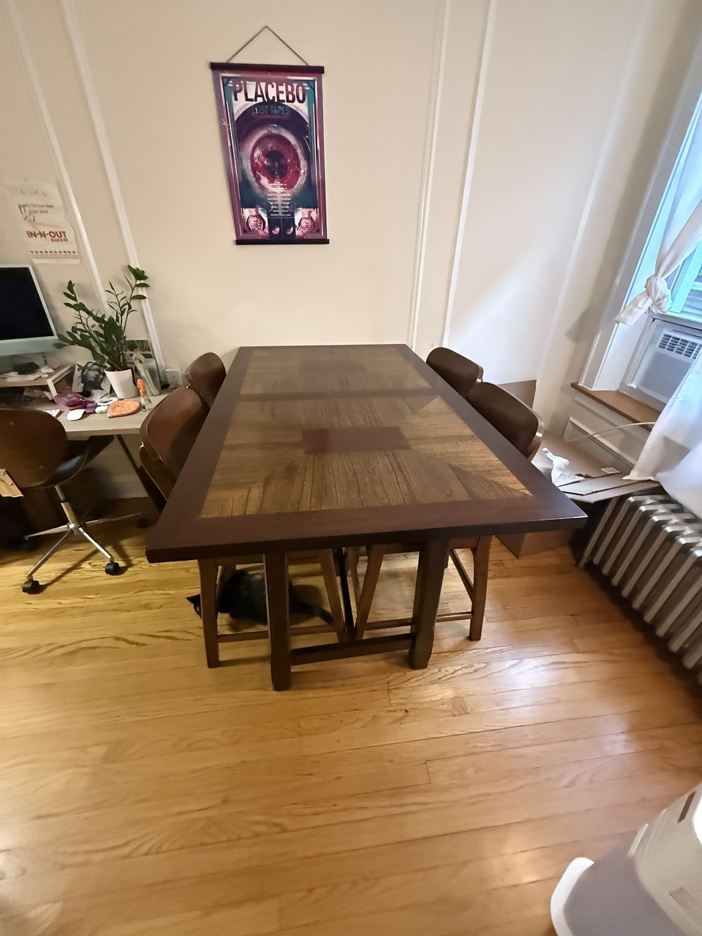 Dark Oak Dining Table Set