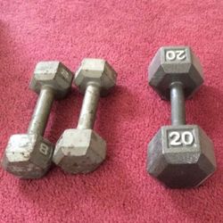 Iron dumbbells