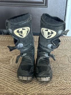 Kids Motocross Boots And Helmet
