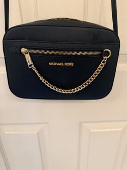 Michael Kors black Cross Body Saffiano Leather 