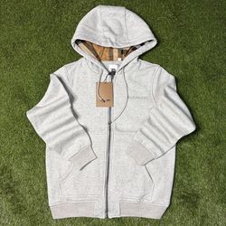 GRAY BURBERRY HOODIE