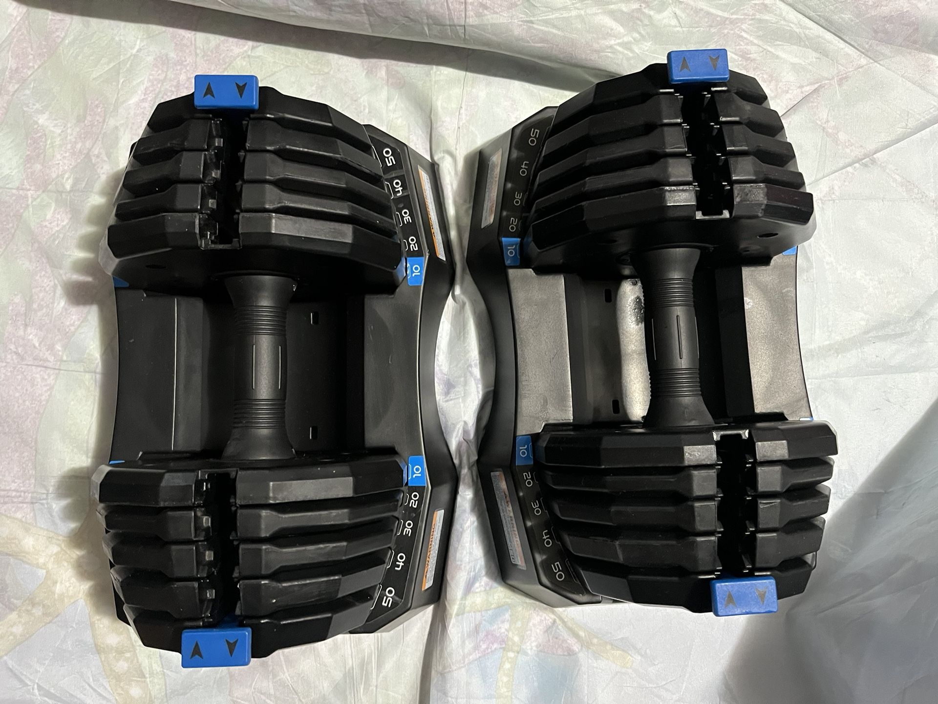 50 Lbs Nordictrack Adjustable Dumbbells Pair
