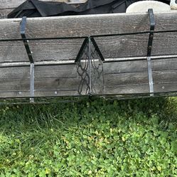 Black metal hanging baskets.  Read description