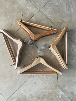 Wooden Clothes Hangers Set of 20