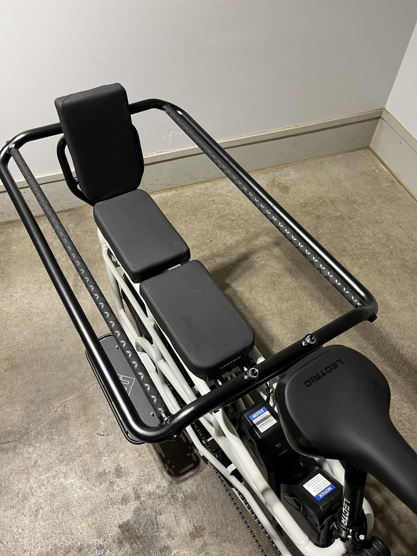 Electric Bike Seat And Side Foot Rest Accessories.