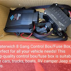 Waterwich 8 Gang Control Box/Fuse Box, perfect for all your vehicle needs! This top-quality control box/fuse box is suitable for cars, trucks, boats, 