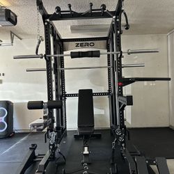 Smith Machine 500 | Adjustable Bench | 245lb Cast Iron Olympic Weights | 7ft Olympic Bar | Fitness | Gym Equipment | FREE DELIVERY/INSTALLATION 🚚 🛠️