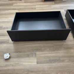 Black under bed storage drawers