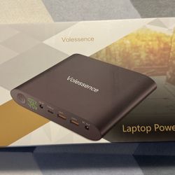 Volessence 25000mAh Laptop Power Bank, USB-C & DC Output, Universal Tips – New