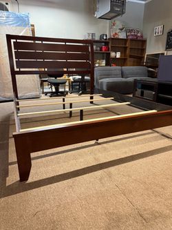 Brand New Queen Bed Frame Real Wood Cherry Mattress not included but available