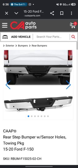 Ford F150 Rear Bumper