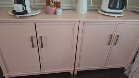 Blush Pink Accent Cabinet / Coffee Bar