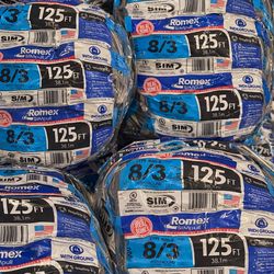 Cable Romex 8/3 125 pies NM-B romex wire, electrical wire, copper wire, nm-b wire, house wire, building wire, residential wire, de cobre Romex 8/3 Wir