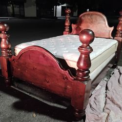 Massive Solid Wood Extremely Heavy Queen Bed