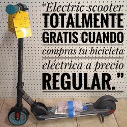 Free Free  Electric Scooter When You Buy You Electric Bike At Regular Price.  Or Make $20 Monthly Payments. 