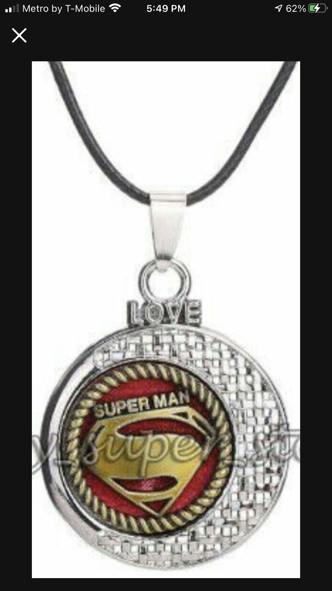 It’s Super Man !! Handsome Tibetan Silver Necklace .. “2CHAINS!”