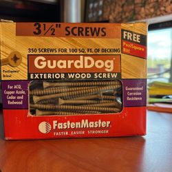 $30 Per Box, FastenMaster GuardDog Exterior Wood Screw 3.5” 350 Pieces 