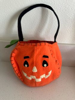 Glow in the Dark Jack O Lantern Trick or Treat Pail/Tote
