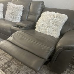 Motorized 7-piece Leather Sectional Sofa Set
