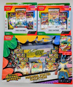 Pokemon Ascended Heroes Premium Poster Lucario 2X First Partner Illustration Box