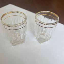 Vintage Fenton Gold-rim Shot Glasses set of 2