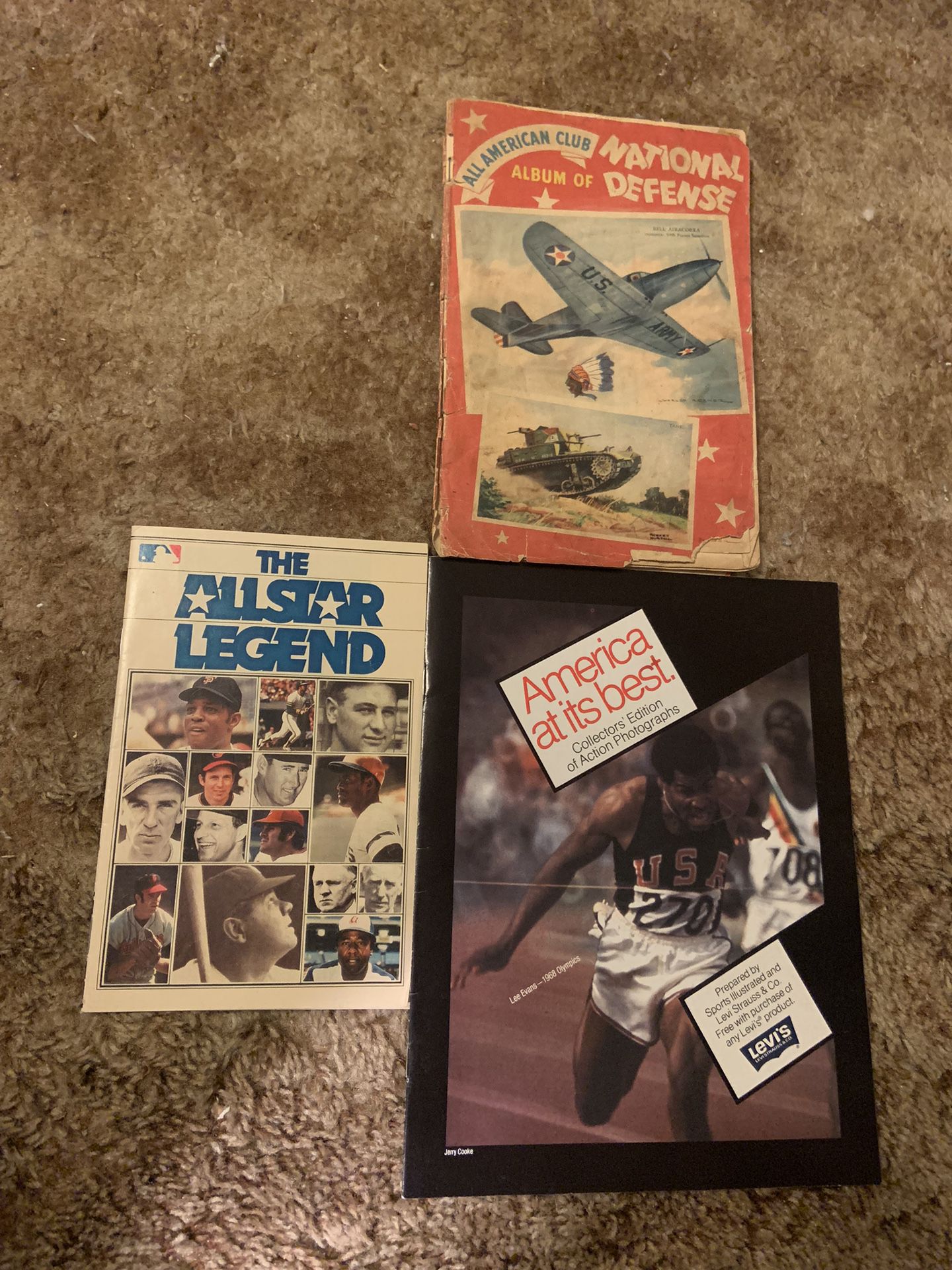 Vintage Pamphlets For Sports And Activity Book With Airplanes. 
