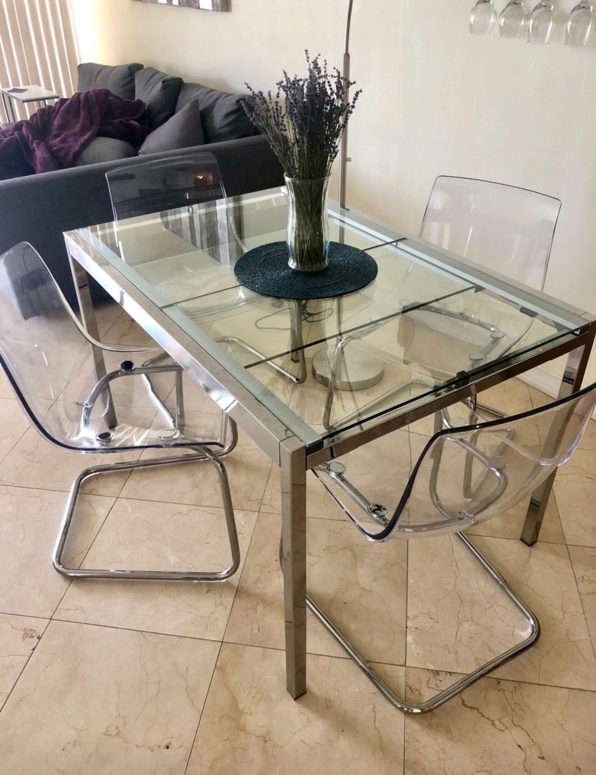 IKEA Tobias Clear Chairs 
