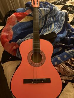Pink girl guitar