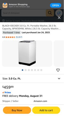NEW Portable Washing Machine - Black & Decker
