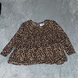 Old Navy Cheetah Blouse 5t