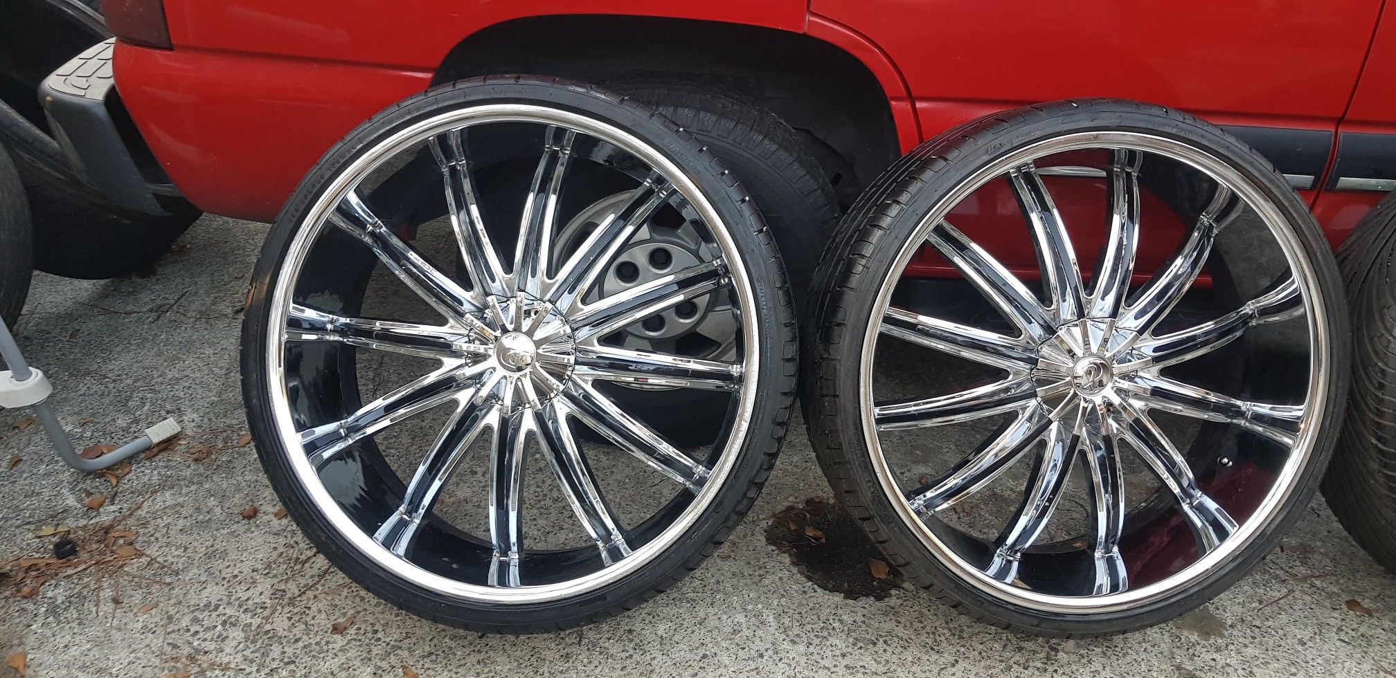 28s 28 inch rims 295/25/28 new tires Universal 5x4.5 & 5x4.75 1950 for