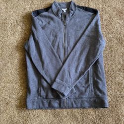 Grey and black Calvin Klein zip-up sweatshirt; perfect condition