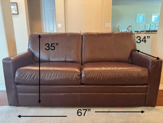 La-Z-Boy leather couch sleeper sofa
