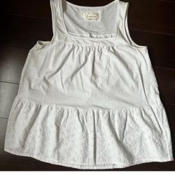 White Anthropologie Babydoll Top