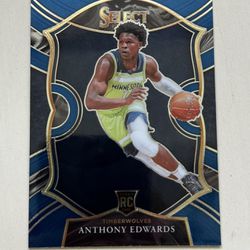 2020 Select Anthony Edwards Blue Rookie #61 Timberwolves (4)
