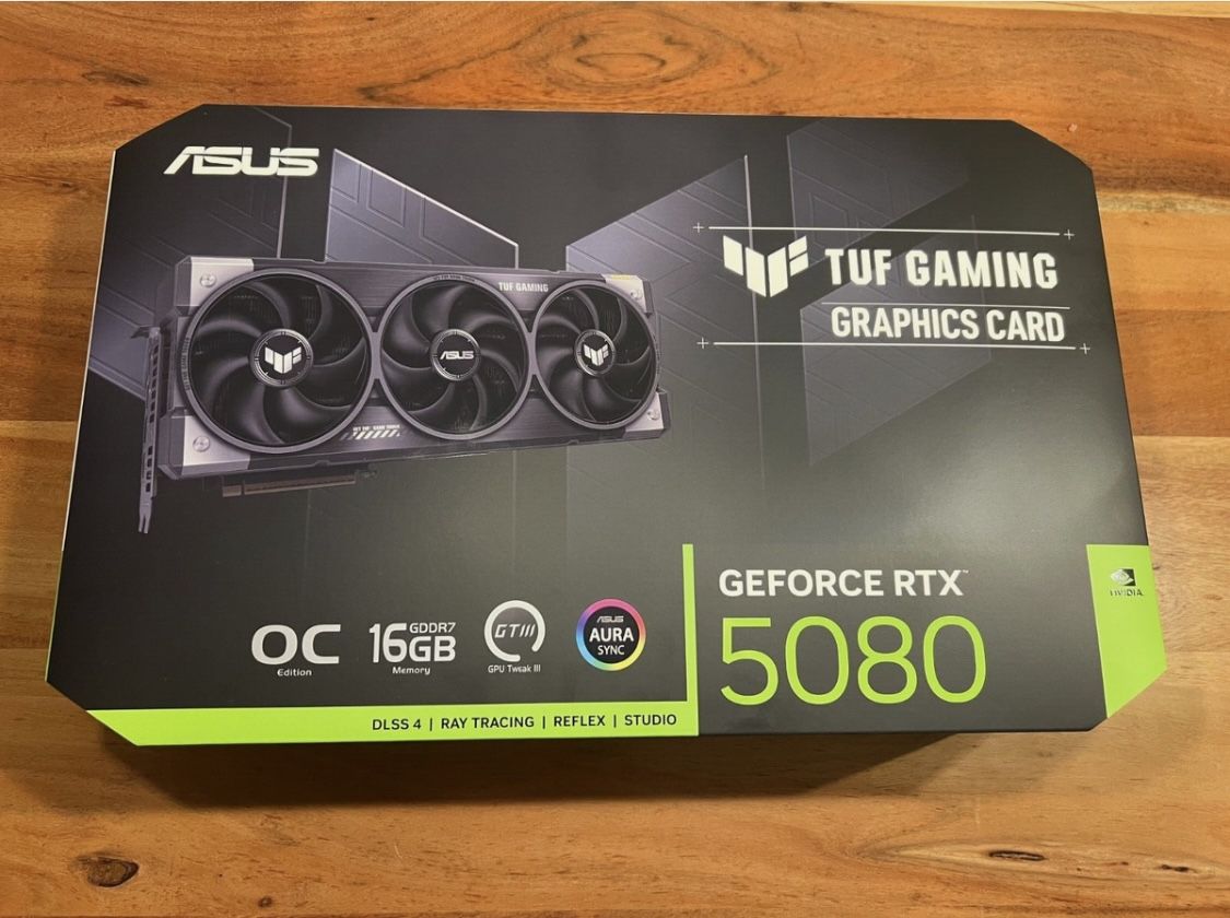 ASUS TUF GeForce RTX 5080 Gaming Graphics Card 16GB GDDR7 OC Edition