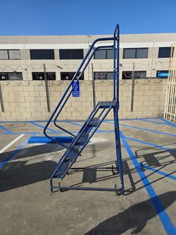 Steps with handrails