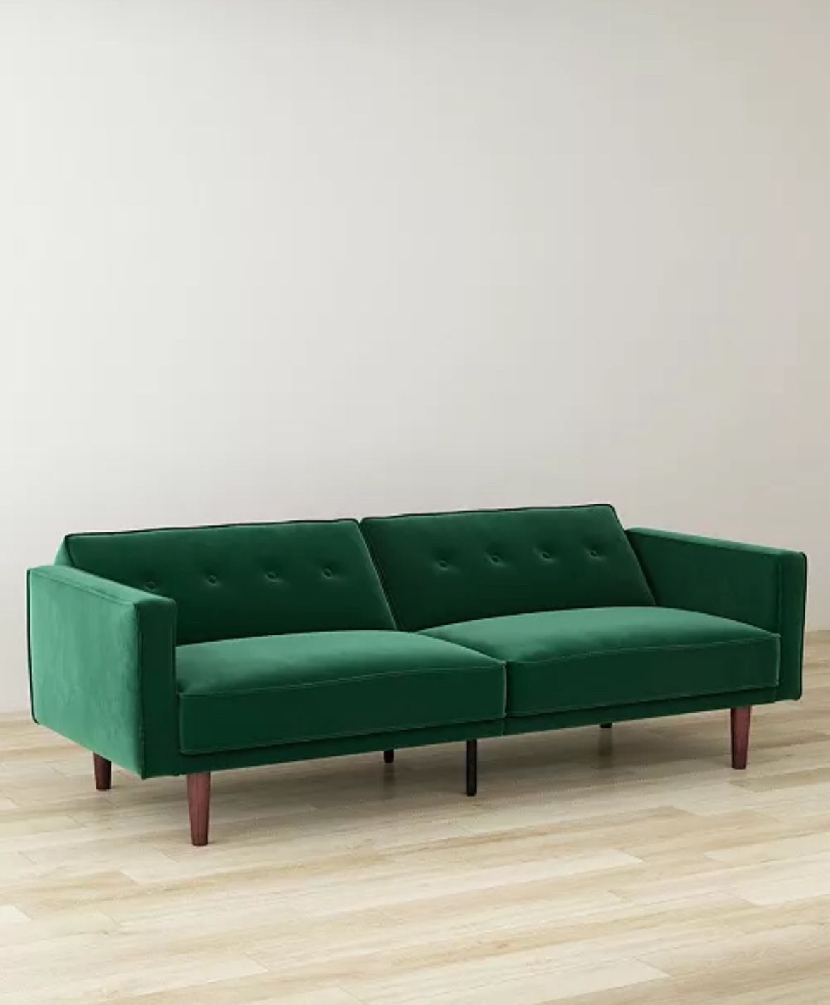 Emerald Green Velvet Couch - Bed